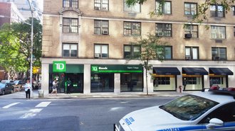 Entrance to TD Bank on Madison Avenue - New York