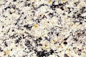 A white granite with some grey and black mixed in.