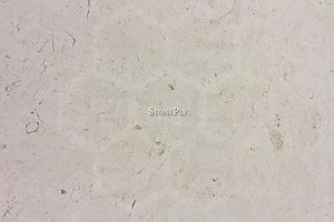 A beige and grey limestone with a fine texture.