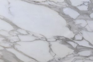A white marble with bold gray veining.