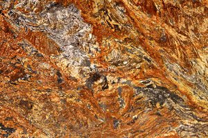 A gold-yellow and brown granite.