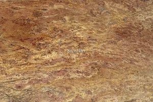 A gold granite with golden brown veins.