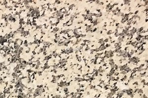 A beige granite with large brown and black crystal graining