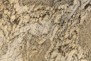 A warm gold and light brown granite.