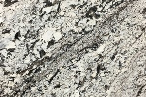 A creme granite with black veins
