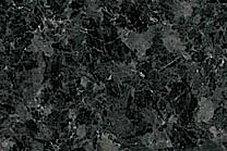 A low variation, black and dark blue granite with coarse texture.