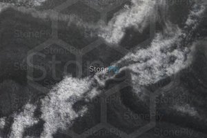 A black granite with white accents.