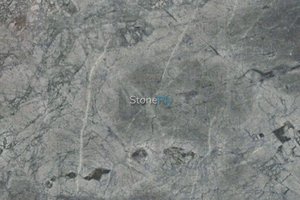 A gray granite with veins.