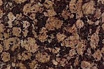 A granite that features black and brown as well as tan flecks.