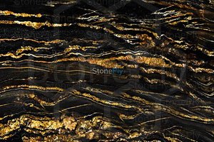 A black and gold granite.