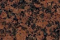 A brown and red granite with red orthoclase crystals.