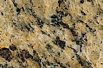 A low variation granite with gold and yellow as well as a grey veined pattern.