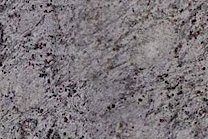 A grey granite with burgundy spots.