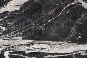 A black and gray granite.