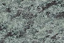 A green and grey granite with black veins.