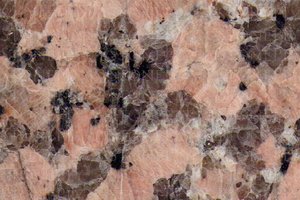 A red-pink and black granite.