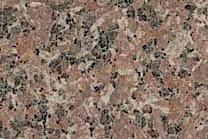 A red granite with some black.