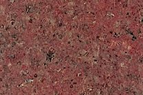 A medium variation, red and pink granite with black spots.