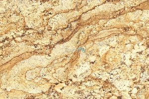 A gold granite with dark flecks and accents.