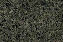 A coarse grained, green and grey granite.