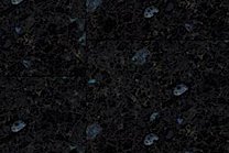 A black and dark blue granite with grey variations.